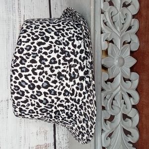 Nicole Marciano Blue Cheetah Print Fedora.